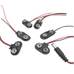 T-type แจ็คคลิป หัวต่อ ขั้วต่อ สายไฟ ถ่าน สายเชื่อมต่อ แบตเตอรี่ 9V