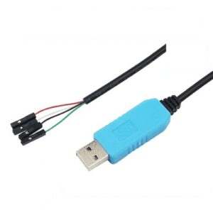 PL2303TA RS232 สายสีดำหัวฟ้า สายแปลงข้อมูล ชนิด usb To ttl