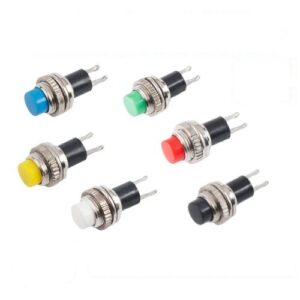 DS314 / DS316  ปุ่ม สวิทช์ Mini DS-314 DS316 กดติด-ปล่อยดับ 2 ขา ขนาด 10mm แถมฟรี น๊อตและแหวน ติดตั้ง