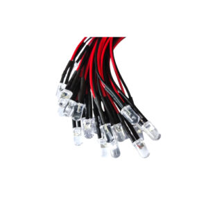 หลอดไฟ  LED 5mm 3mm ไฟ F5mm / F3mm DC 12V พร้อมสายไฟ LED Lights Emitting Diodes