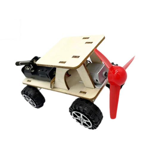 ชุดรถ พลังงานลม ขนาดเล็ก ชุดงานประดิษฐ์วัสดุไม้ DIY - Image 3