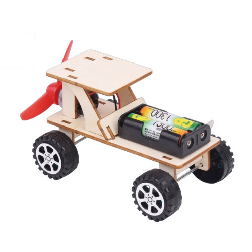 ชุดรถ พลังงานลม ขนาดเล็ก ชุดงานประดิษฐ์วัสดุไม้ DIY