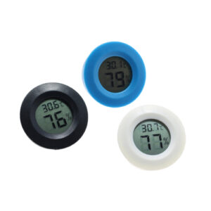 เครื่องวัดอุณหภูมิ และ ไฮโกรมิเตอร์อิเล็กทรอนิกส์แบบกลม จอดิจิตอล