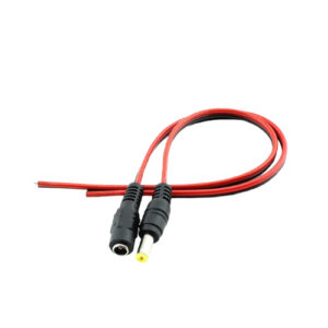 สาย Jack ตัวผู้ และตัวเมีย 5.5x2.1mm สายสีดำ แดง