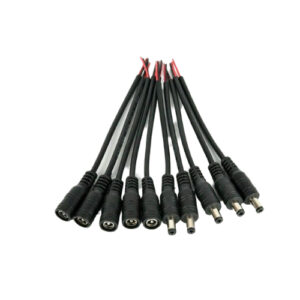 สาย Jack Wire Connector 5.5x2.1mm Male + Female สายสีดำ