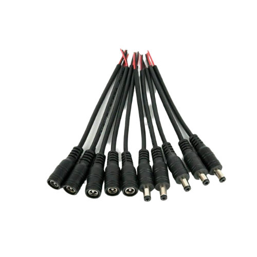 สาย Jack Wire Connector 5.5x2.1mm Male + Female สายสีดำ