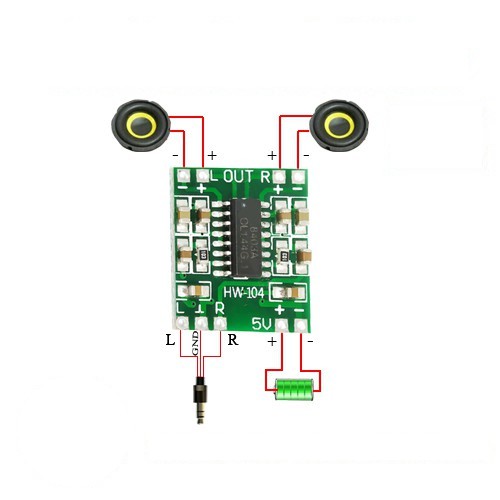 PAM8403 บอร์ดขยาย เสียง โมดูลขยายเสียง ลำโพง ให้เสียงระดับสเตอริโอ กินไฟเพียง 5V - Image 2