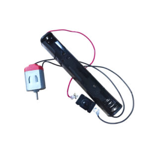 ชุดมอเตอร์ เชื่อมต่อรางถ่าน AA + สวิตช์ แบบอนุกรม DC Motor 130 ความเร็วสูง พร้อมรางถ่าน และสวิตช์